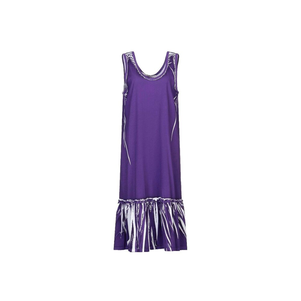 TELA Women's Purple Midi Dress SZ S  100% Cotton Relaxed Fit Made in Italy